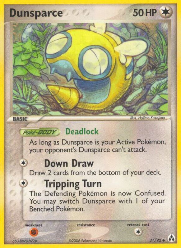 Dunsparce Pokemon card from Legend Maker