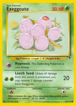Exeggcute Pokemon card from Legendary Collection