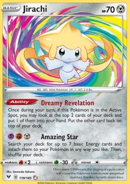 Jirachi Pokemon card from Vivid Voltage