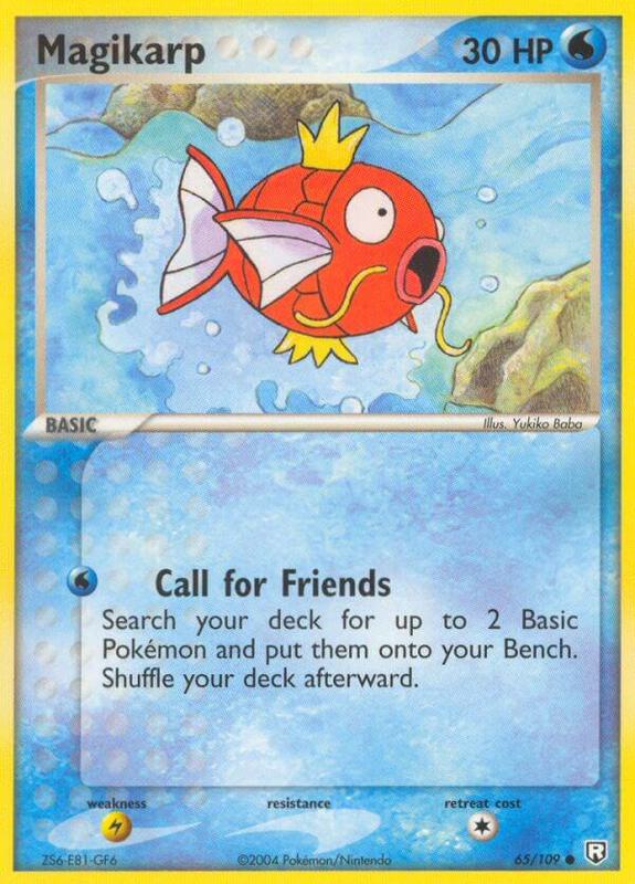 Magikarp Pokemon card from Team Rocket Returns