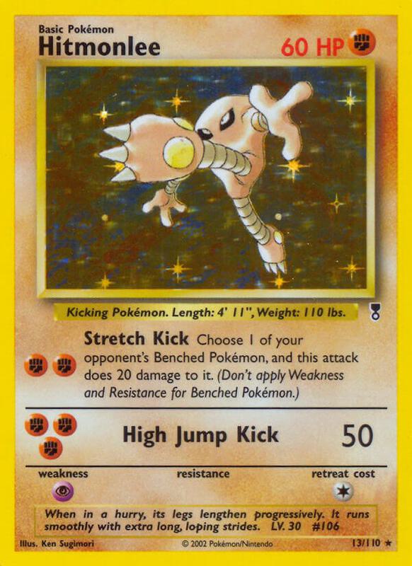 Hitmonlee Pokemon card from Legendary Collection