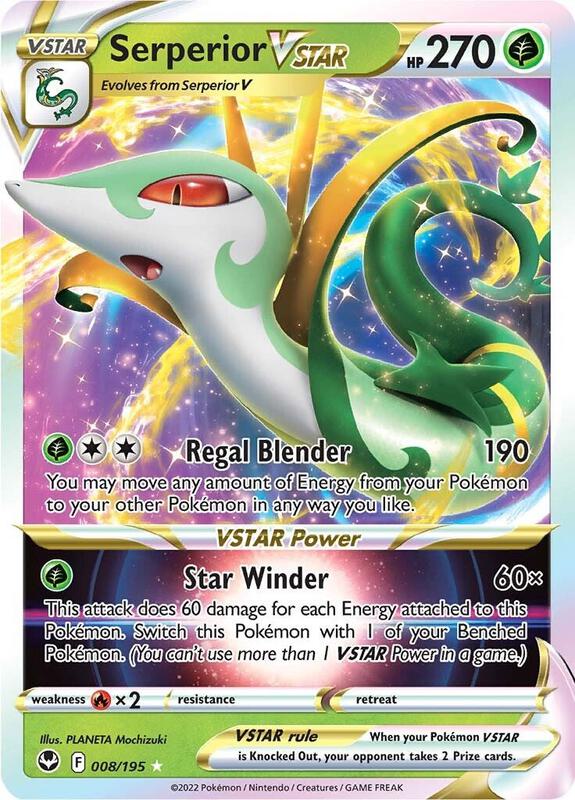 Serperior VSTAR Pokemon card from SWSH12: Silver Tempest
