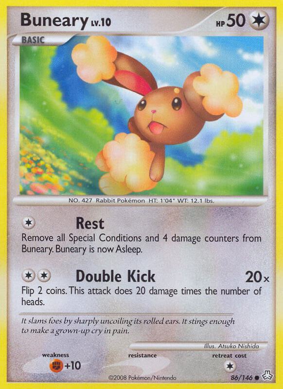 Buneary Pokemon card from Legends Awakened