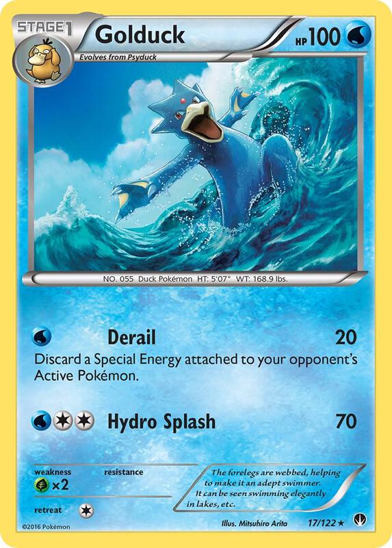 Golduck Pokemon card from XY - BREAKpoint