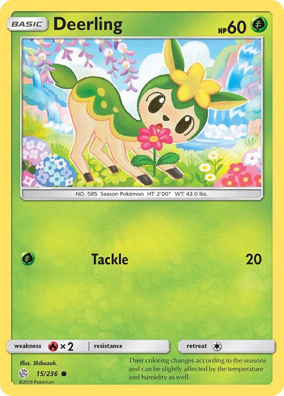 Deerling Pokemon card from SM - Cosmic Eclipse