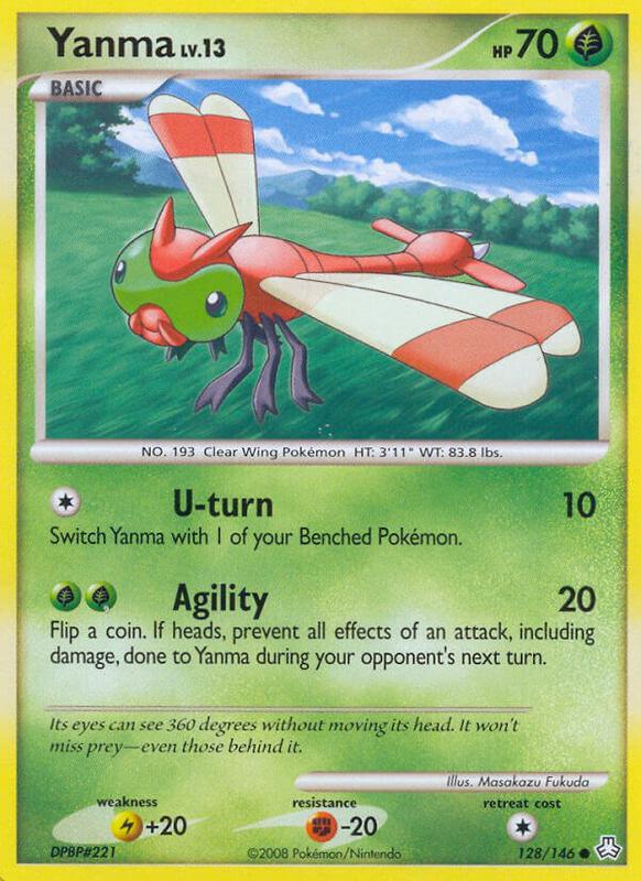 Yanma Pokemon card from Legends Awakened