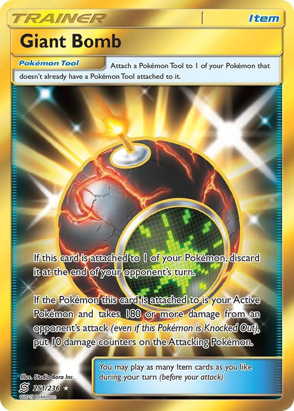 Giant Bomb (Secret) Pokemon card from SM - Unified Minds
