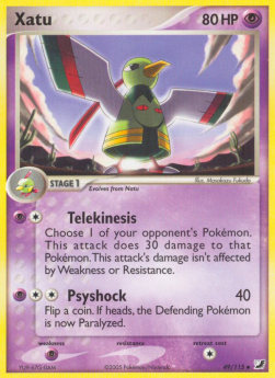 Xatu Pokemon card from EX Unseen Forces