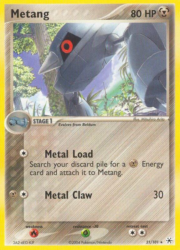 Metang Pokemon card from Hidden Legends