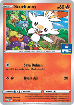 Scorbunny (S-P/ID 003) Sword & Shield Indonesian Promos ID