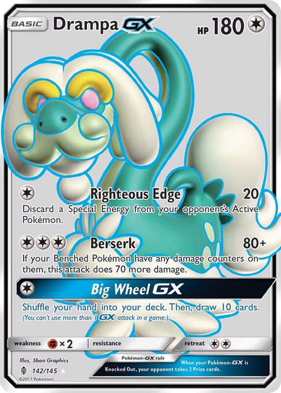 Drampa GX (Full Art) Pokemon card from SM - Guardians Rising