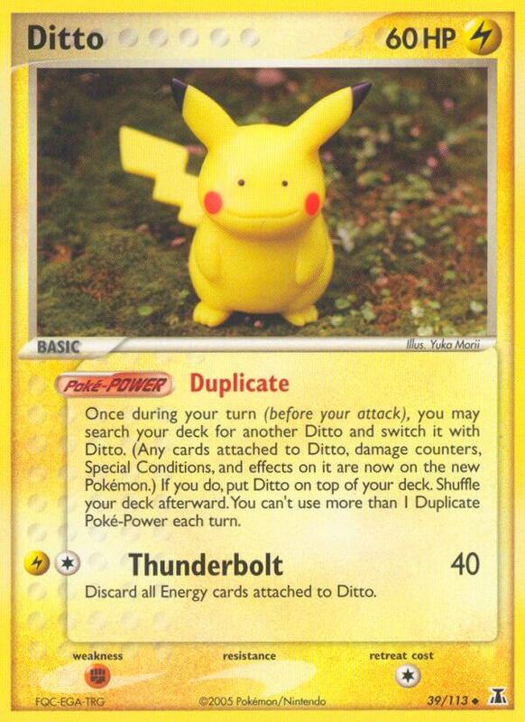 Ditto Pokemon card from Delta Species