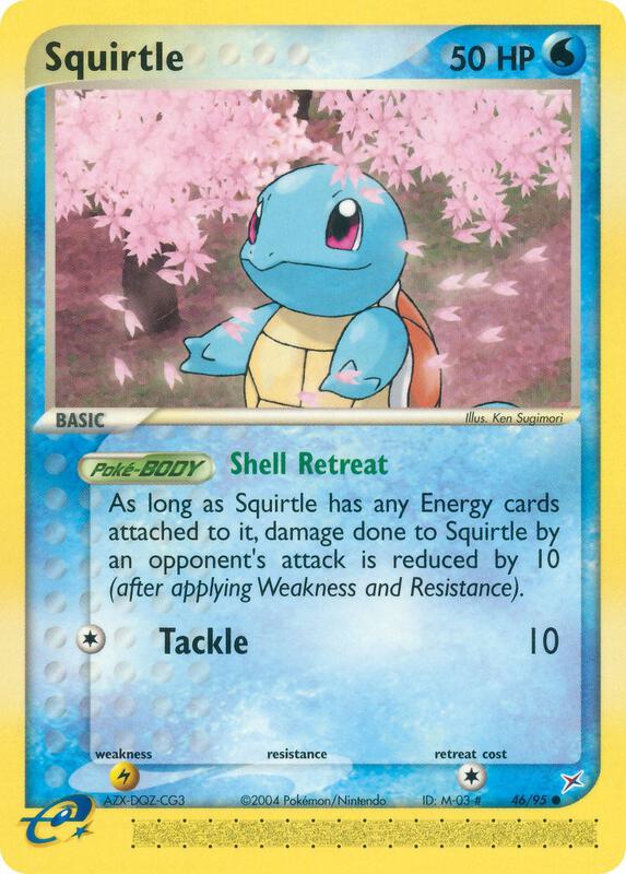 Squirtle Pokemon card from Team Magma vs Team Aqua