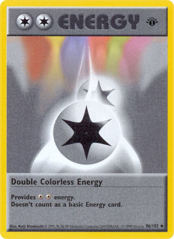 Double Colorless Energy Pokemon card from Base Set (Shadowless)