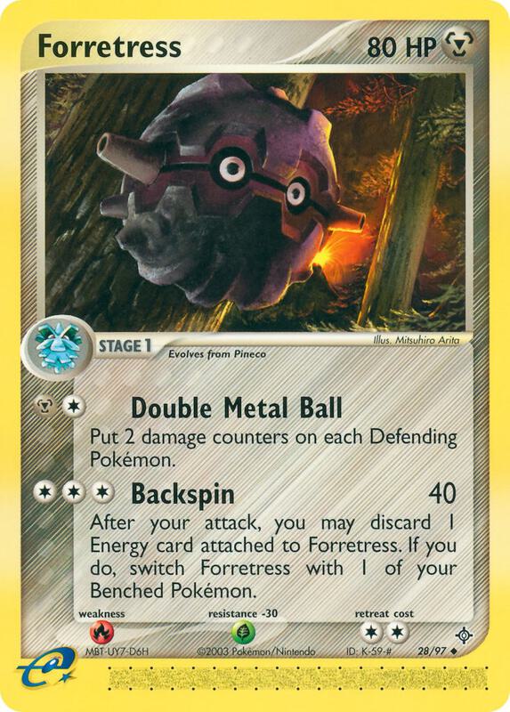 Forretress Pokemon card from Dragon