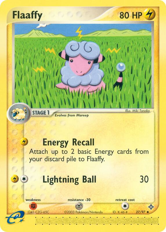 Flaaffy Pokemon card from Dragon
