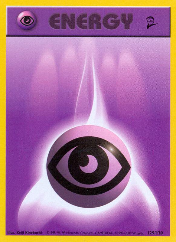 Psychic Energy Pokemon card from Base Set 2