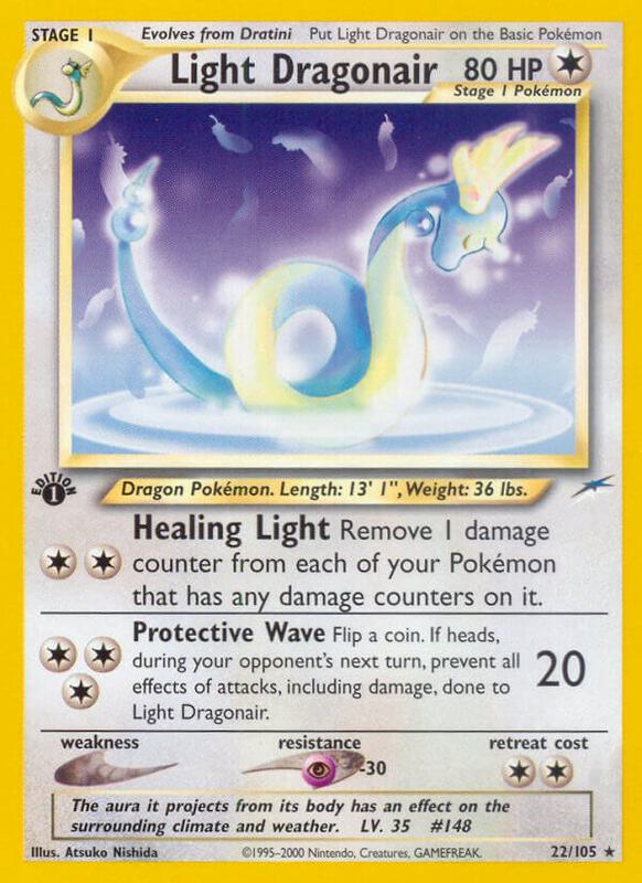 Light Dragonair Pokemon card from Neo Destiny