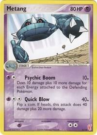 Metang Pokemon card from EX Trainer Kit 2: Plusle & Minun