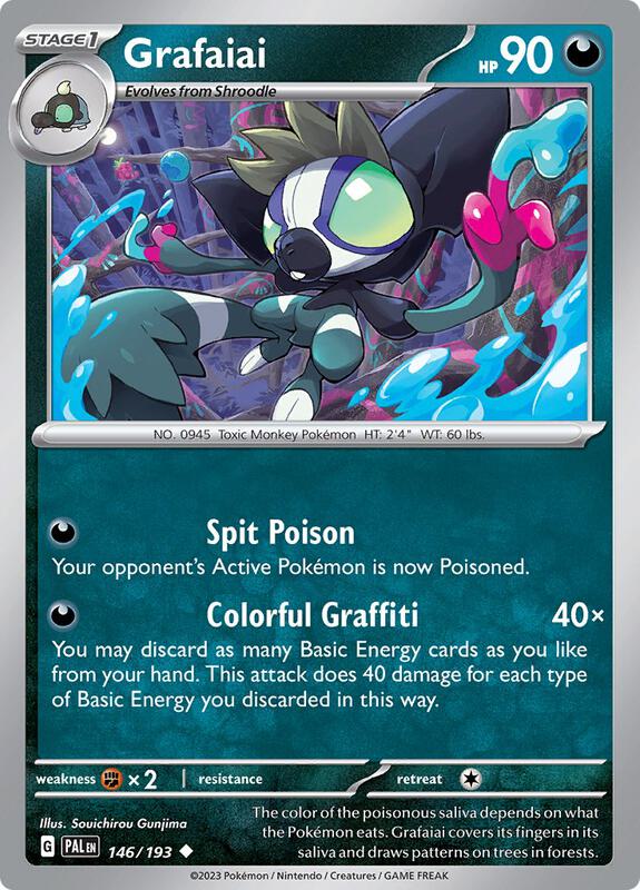 Grafaiai Pokemon card from SV02: Paldea Evolved