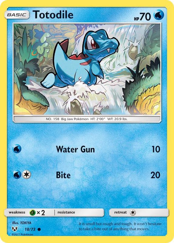 Totodile Pokemon card from Shining Legends