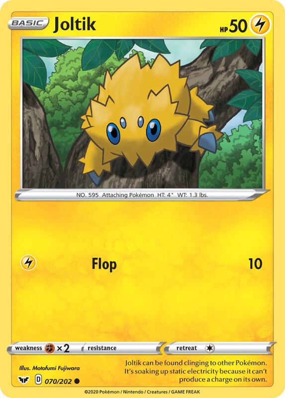 Joltik Pokemon card from SWSH01: Sword & Shield Base Set