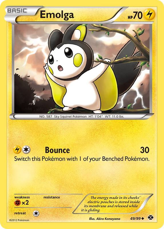 Emolga Pokemon card from Next Destinies