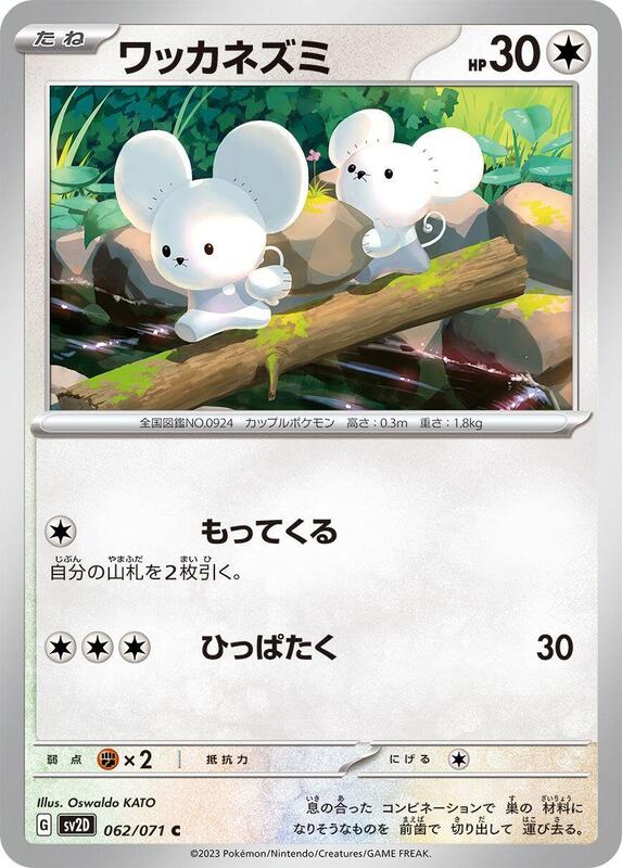Tandemaus (Japanese) Pokemon card from SV2D: Clay Burst