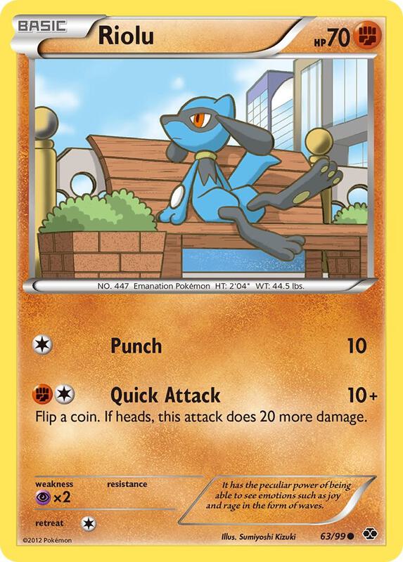 Riolu Pokemon card from Next Destinies