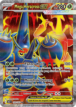 Mega Heracross ex Pokemon card from Indigo Flame
