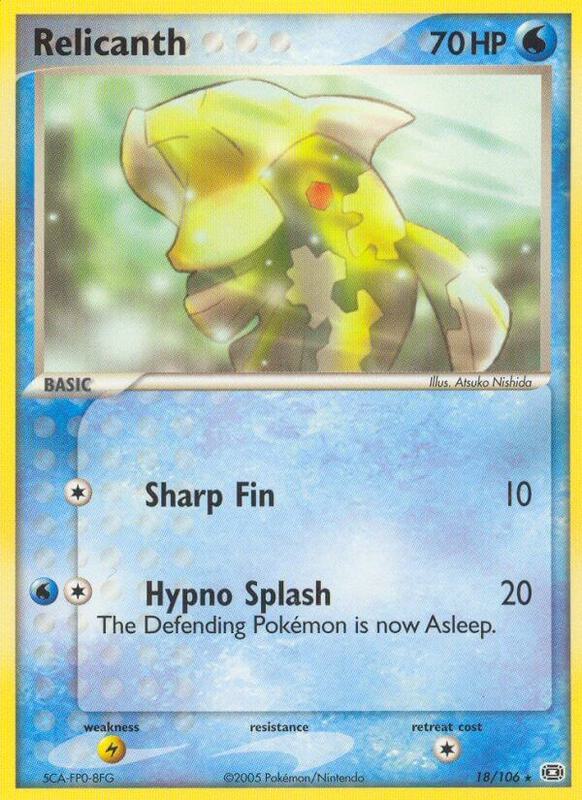 Relicanth Pokemon card from Emerald