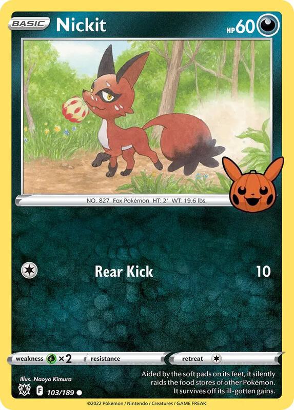 Nickit Pokemon card from Trick or Trade BOOster Bundle