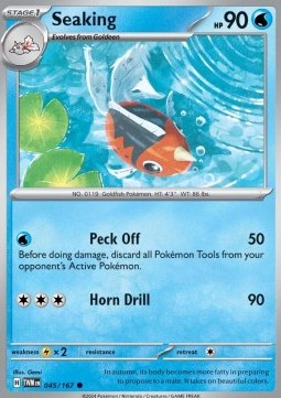 Seaking Pokemon card from Twilight Masquerade