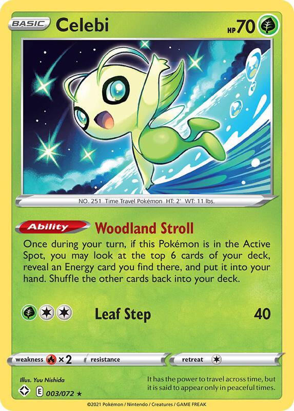 Celebi Pokemon card from Shining Fates