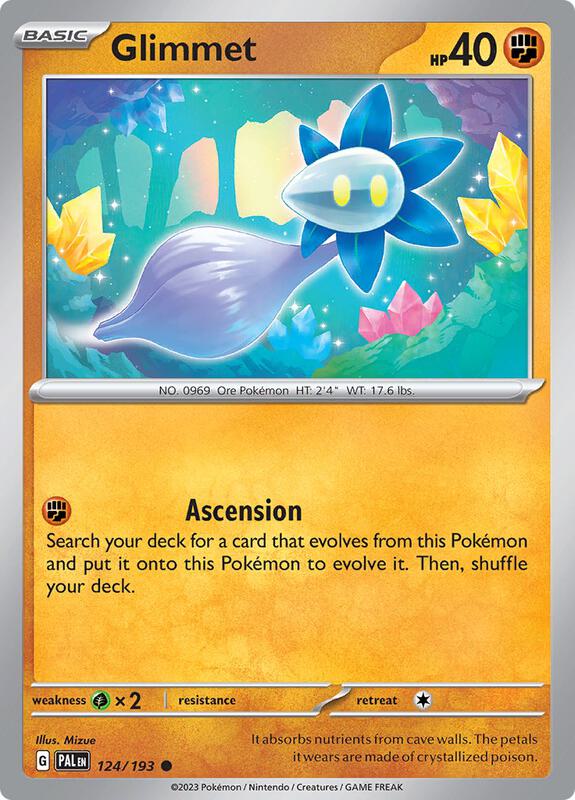 Glimmet Pokemon card from SV02: Paldea Evolved