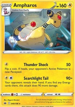 Ampharos Pokemon card from Chilling Reign