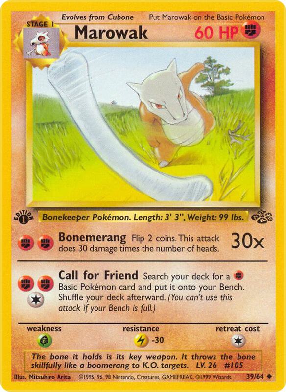 Marowak Pokemon card from Jungle