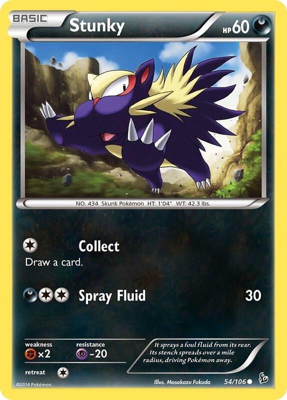Stunky (54) Pokemon card from XY - Flashfire