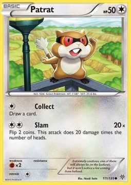 Patrat Pokemon card from Plasma Storm