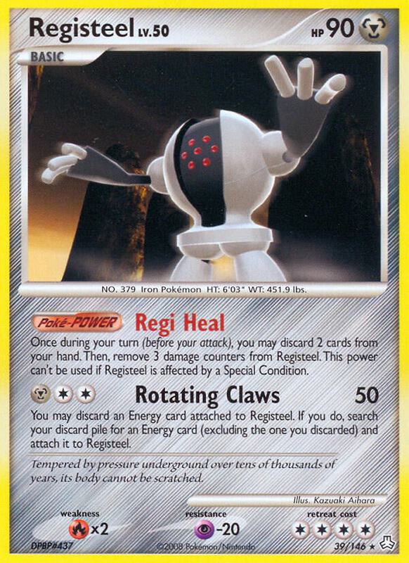 Registeel Pokemon card from Legends Awakened