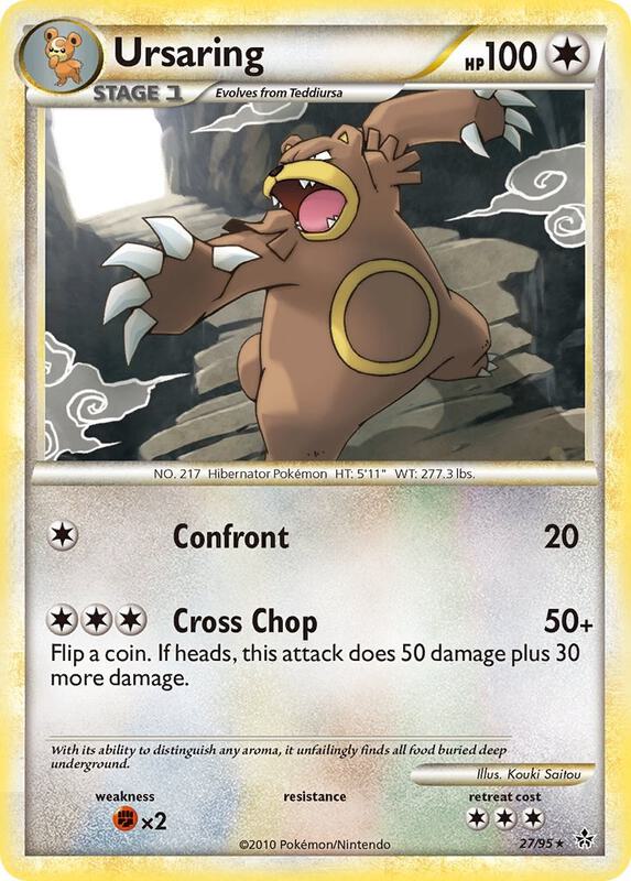 Ursaring Pokemon card from Unleashed