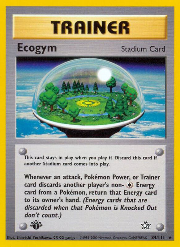 Ecogym Pokemon card from Neo Genesis