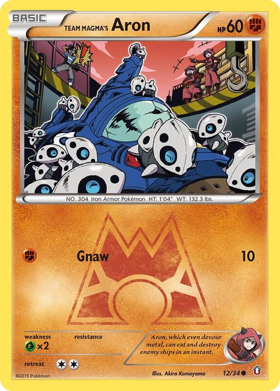 Team Magma's Aron Pokemon card from Double Crisis