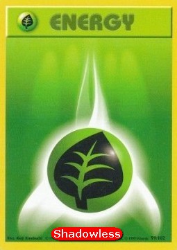 Grass Energy Pokemon card from Base Set