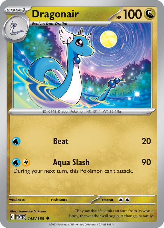 Dragonair Pokemon card from SV: Scarlet & Violet 151