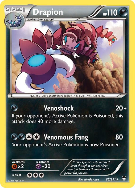 Drapion Pokemon card from XY - Furious Fists