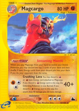 Magcargo Pokemon card from Skyridge