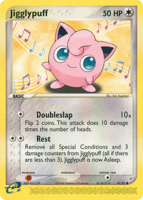 Jigglypuff Pokemon card from Team Magma vs Team Aqua