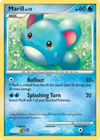 Marill Pokemon card from Diamond and Pearl