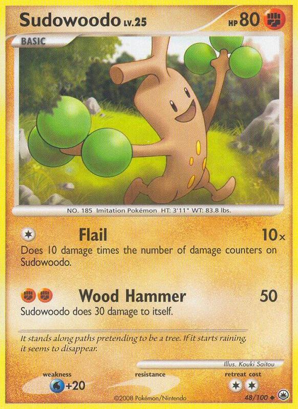 Sudowoodo Pokemon card from Majestic Dawn